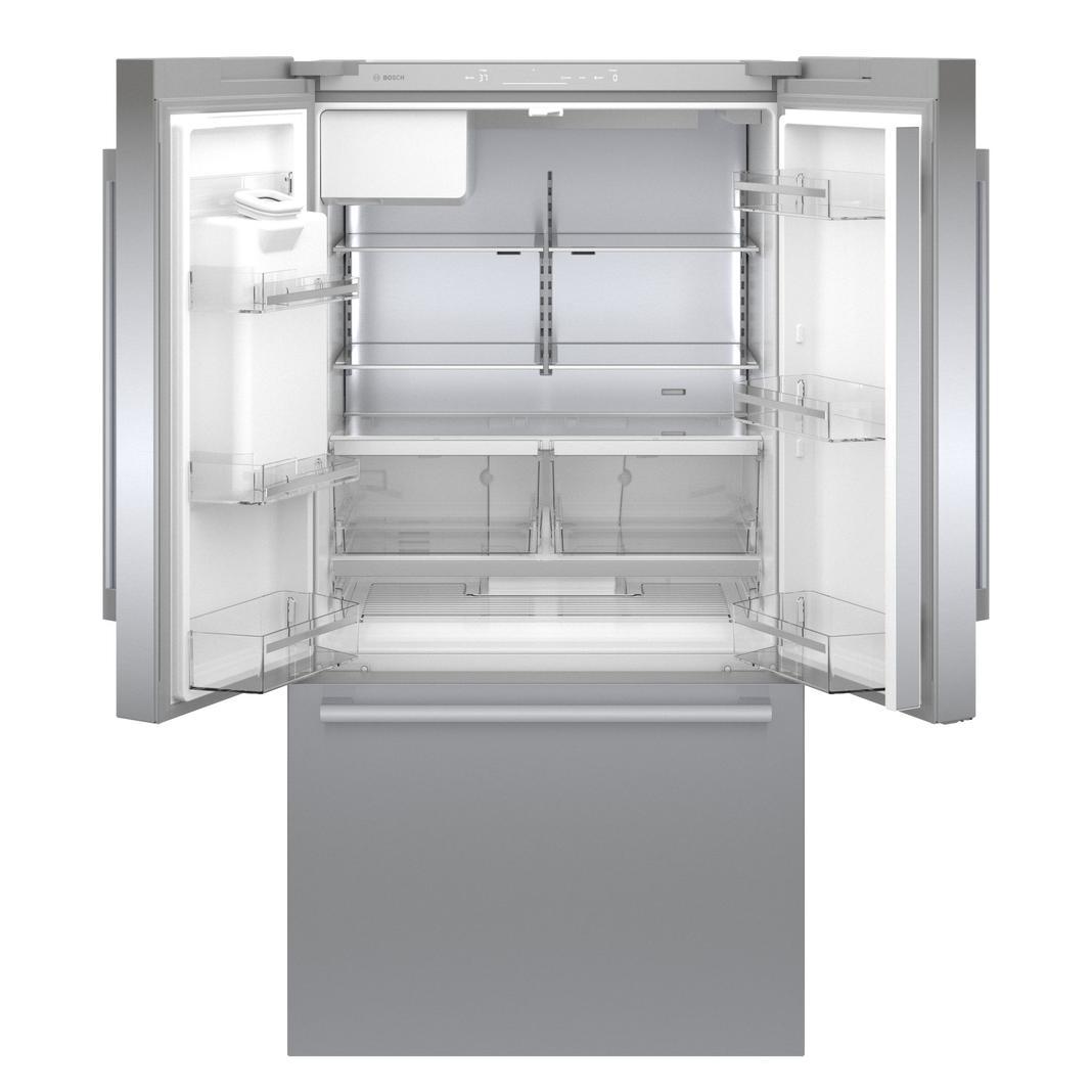 Bosch - 35.625 Inch 21.6 cu. ft French Door Refrigerator in Stainless - B36CD50SNS