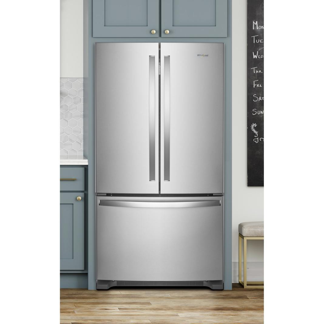 Whirlpool - 35.63 Inch 20 cu. ft French Door Refrigerator in  Stainless - WRF540CWHZ