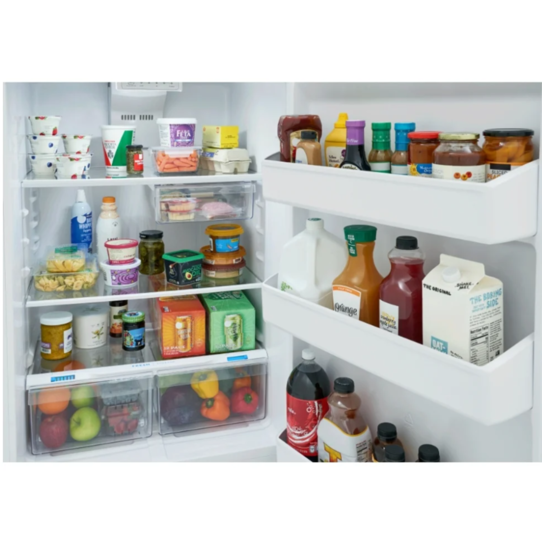 Frigidaire - 29.5 Inch 18.17 cu. ft Top Mount Refrigerator in Stainless - FRTE1835AV