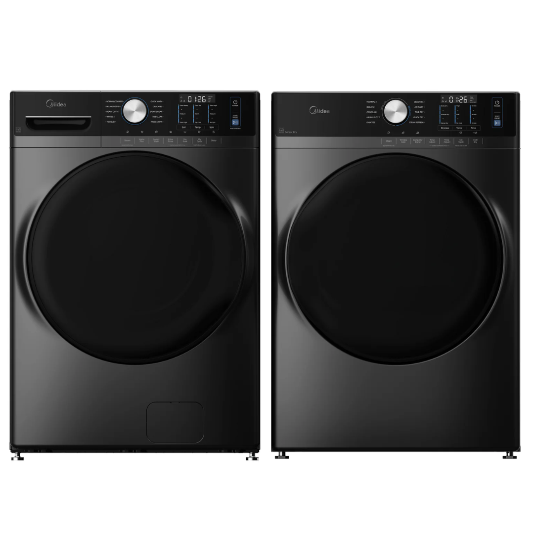 Midea Laundry Pair - MLHW52S7AGG, MLHE52S7AGG