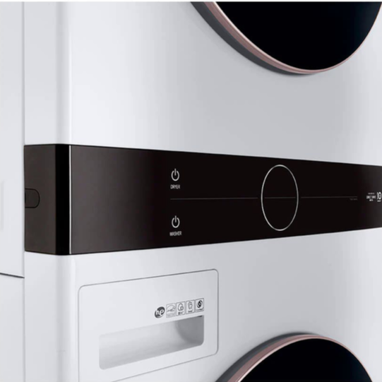 LG - 5.2 cu. ft. Washer and 7.4 cu. ft. Electric Dryer WashTower in White - WKE100HWA